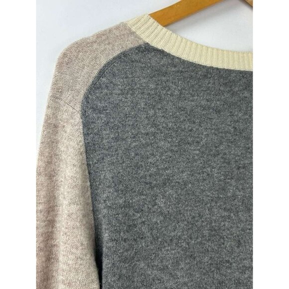 Charter’s Club Luxury Women's Large 100% Cashmere Color Block Cardigan Sweater - Picture 10 of 14